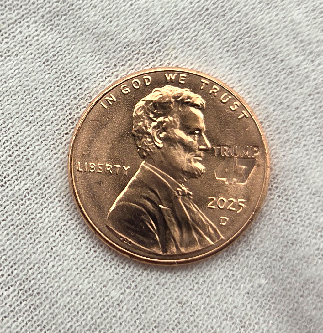 2025 President Donald Trump 47 MAGA Lincoln Cent Penny Counterstamp Lucky Coin!