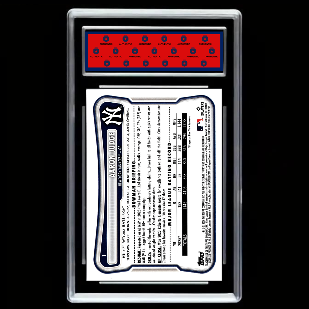 AARON JUDGE 2026 Bowman #1 New York Yankees - Graded Gem Mint 10!