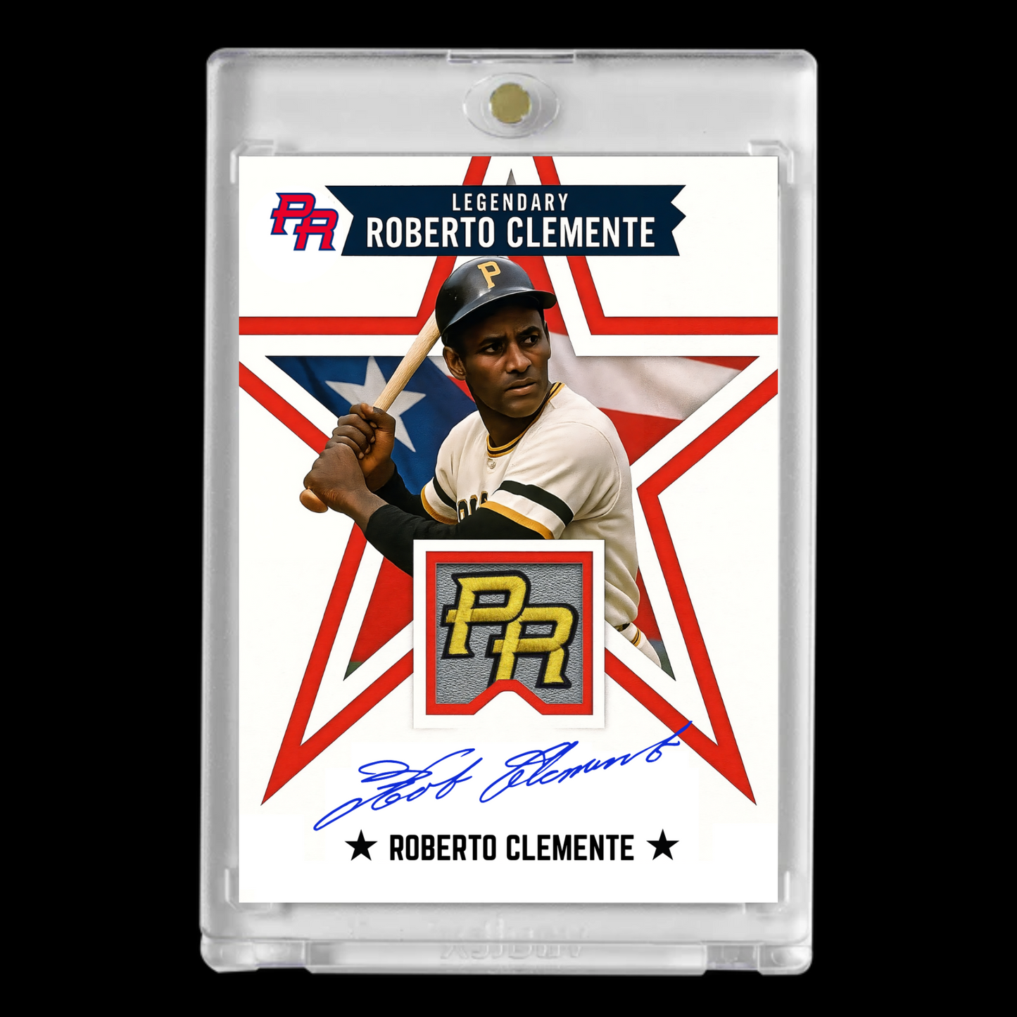 Roberto Clemente Card – Puerto Rico Star Edition Autograph & PR Patch!