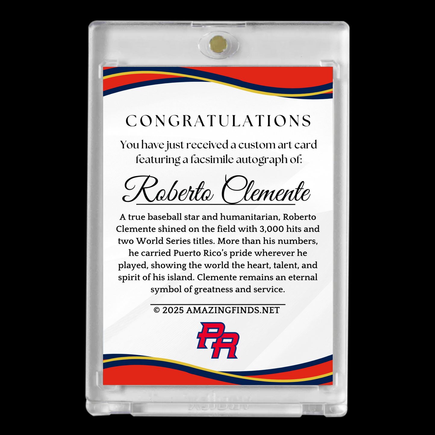 Roberto Clemente Card – Puerto Rico Star Edition Autograph & PR Patch!