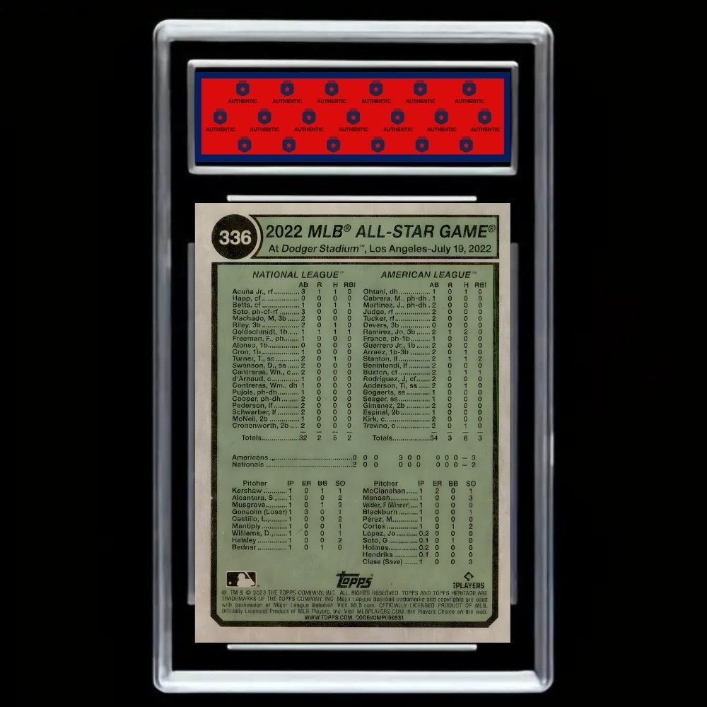 2023 Topps Heritage - All-Stars Aaron Judge, Ronald Acuña Jr. #336 - Graded Gem Mint 10!