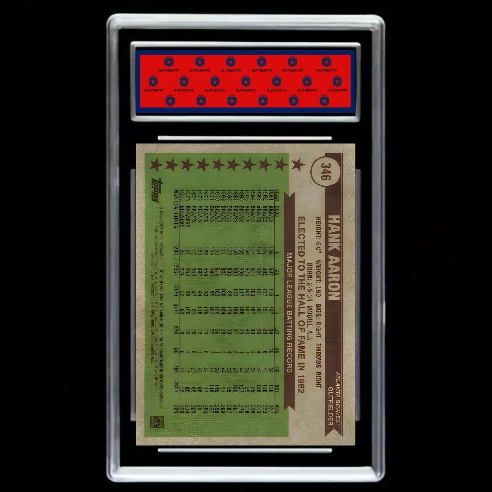 2025 Topps Heritage Base All-Time All-Stars #346 Hank Aaron - Graded Gem Mint 10!
