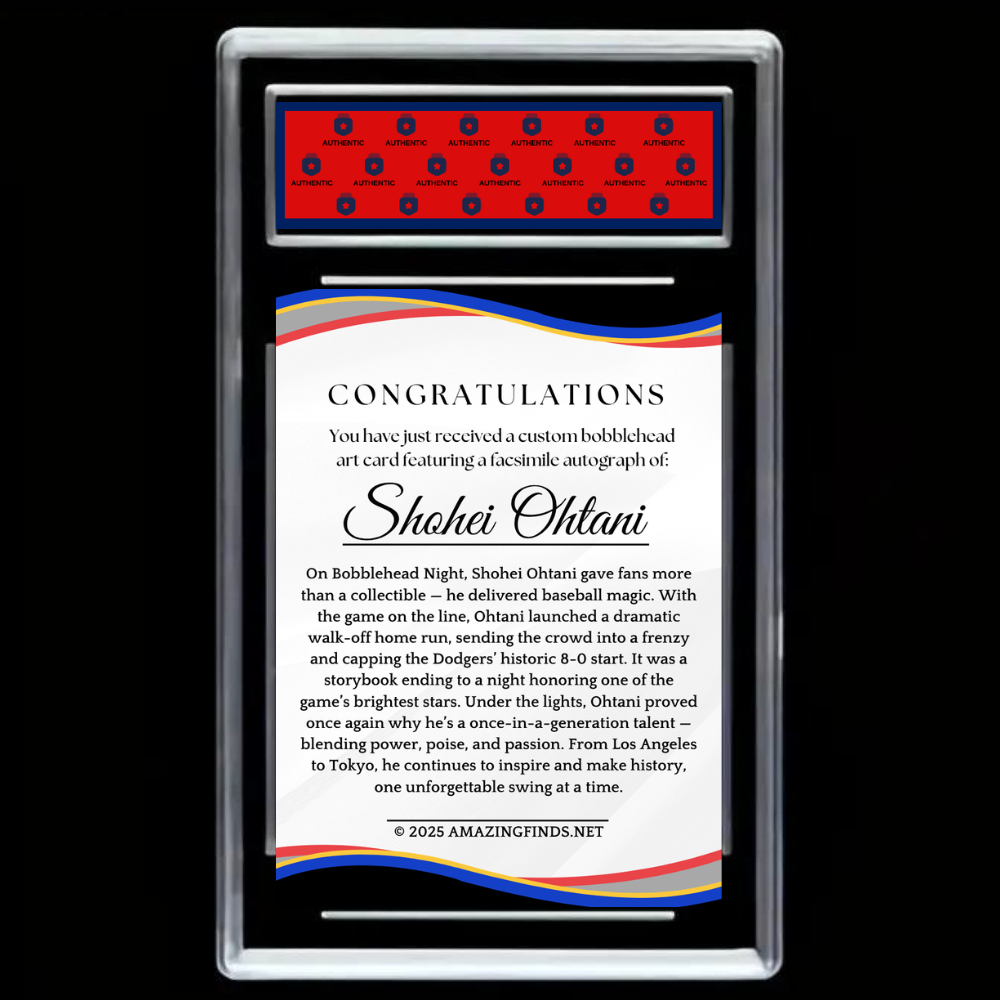 Shohei Ohtani 2025 #17 Los Angeles Dodgers Autograph Bobblehead Card – GRADED GEM MINT 10!