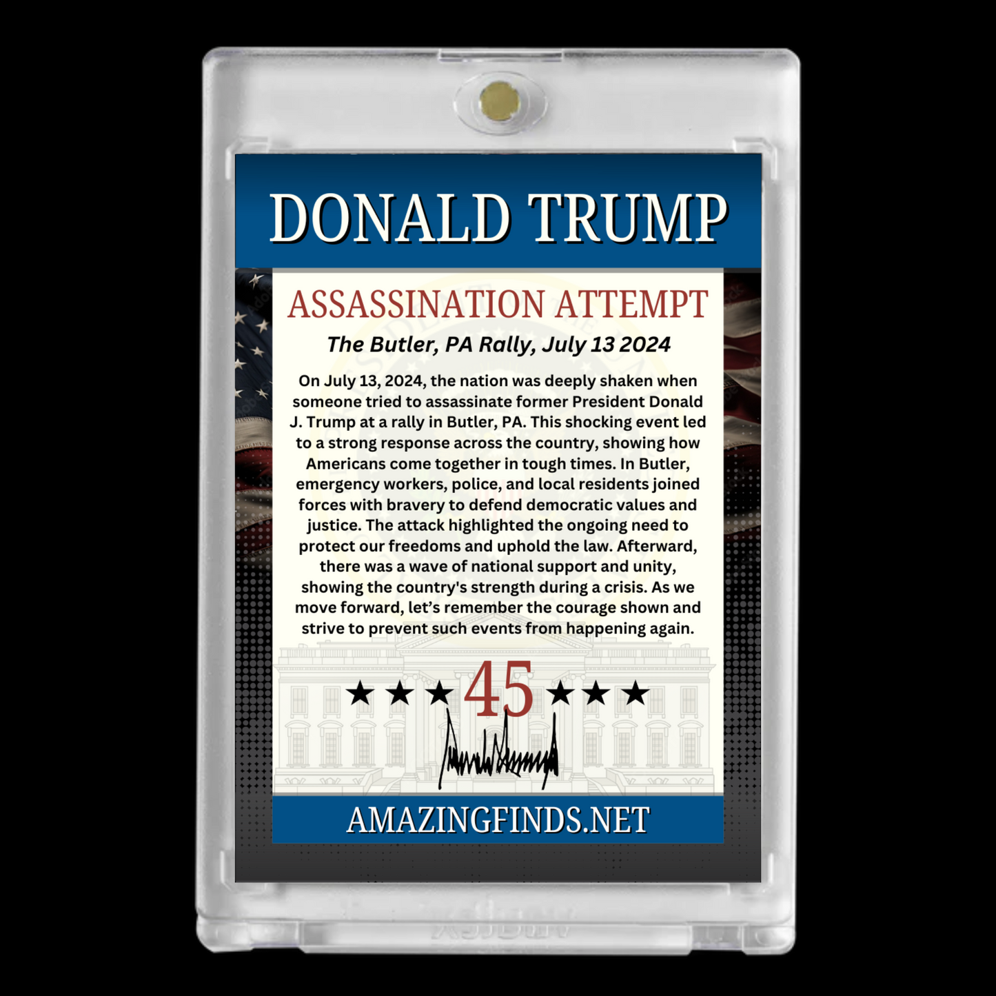 Donald Trump Collectible Trading Card MAGA Make America Great Again!