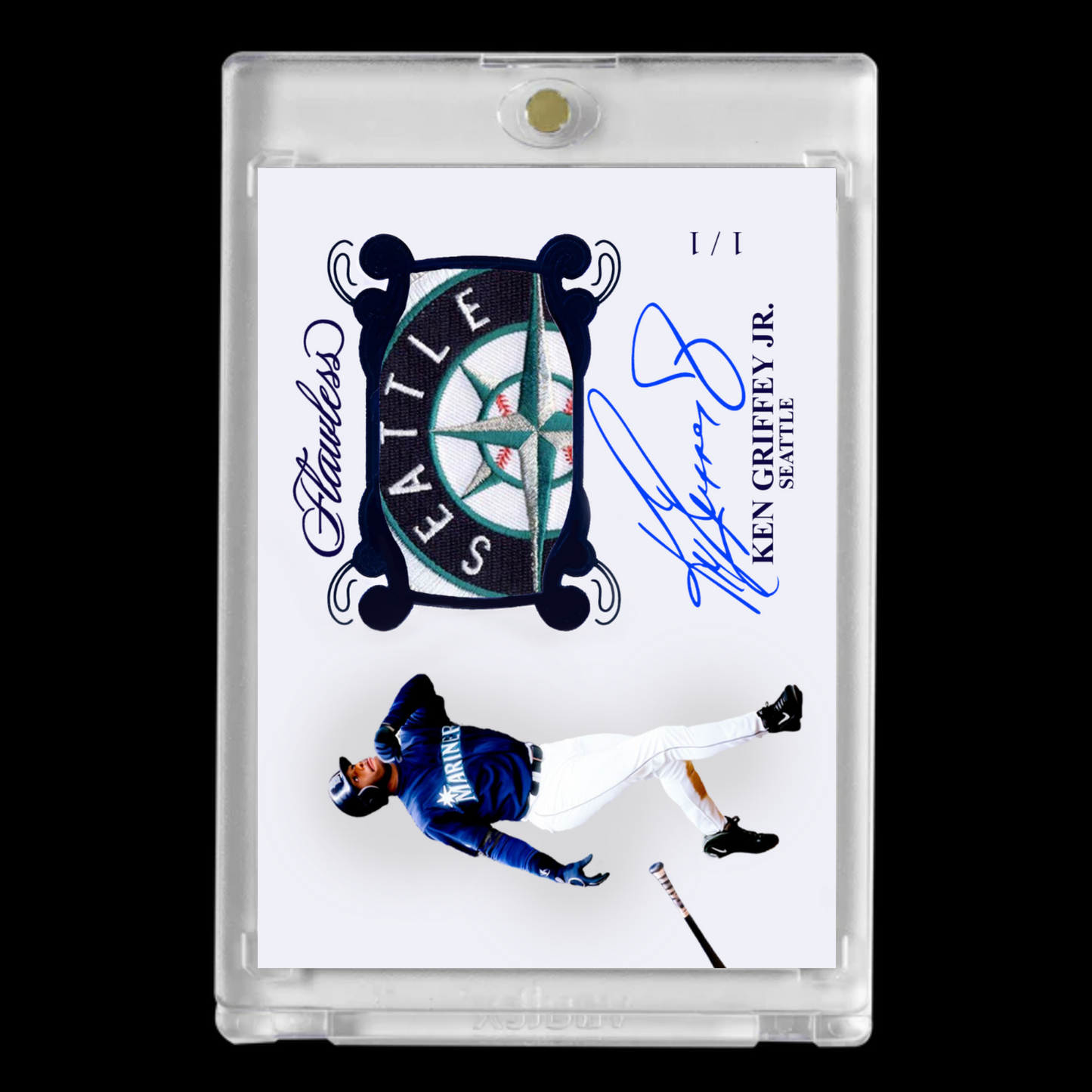 Ken Griffey Jr. Seattle Mariners Custom Autograph Patch – Iconic Tribute to The Kid!