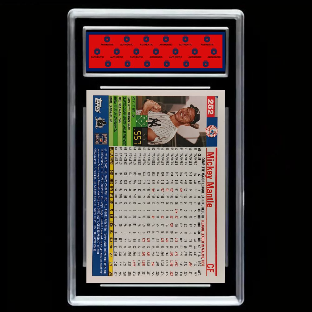 Mickey Mantle Topps Heritage 2025g New York Yankees #252 - Graded Gem Mint 10!