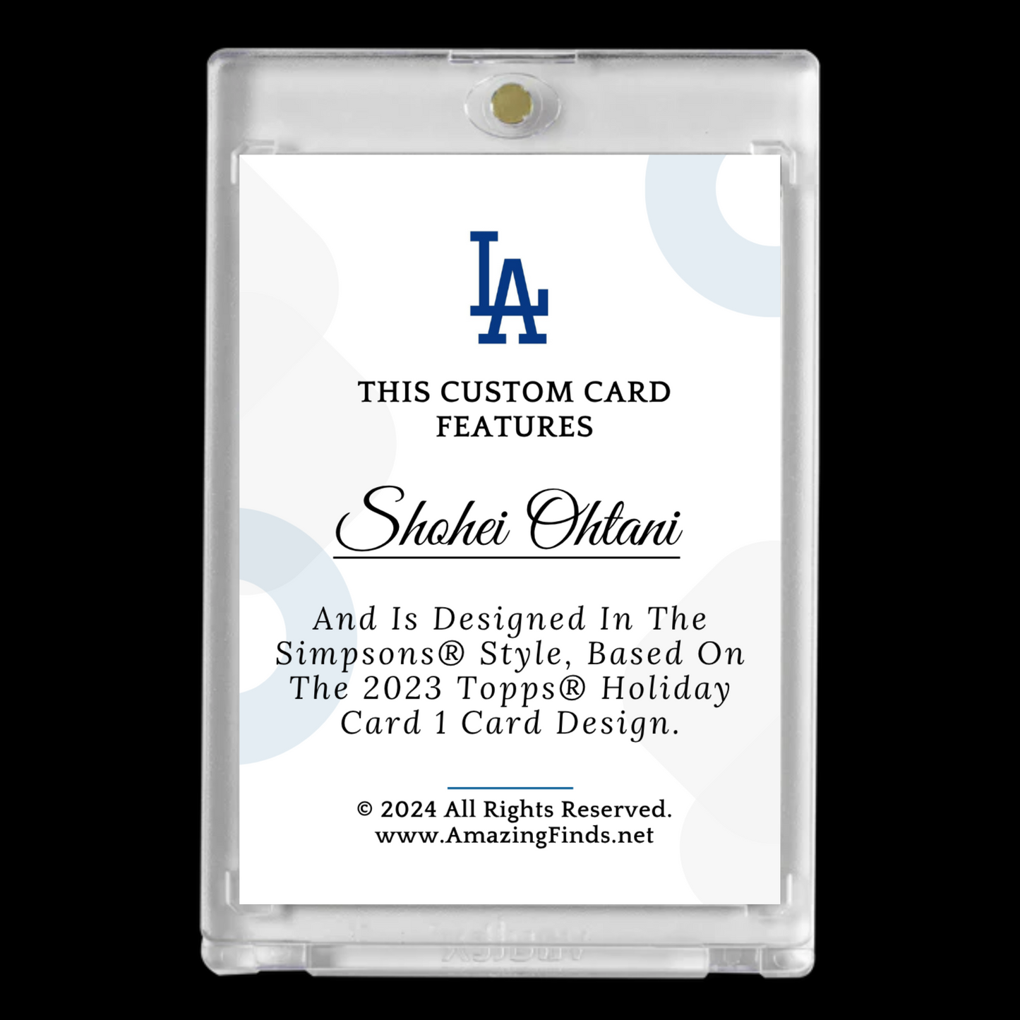Shohei Ohtani LA Los Angeles Dodgers Christmas Holiday New Mint Baseball Card