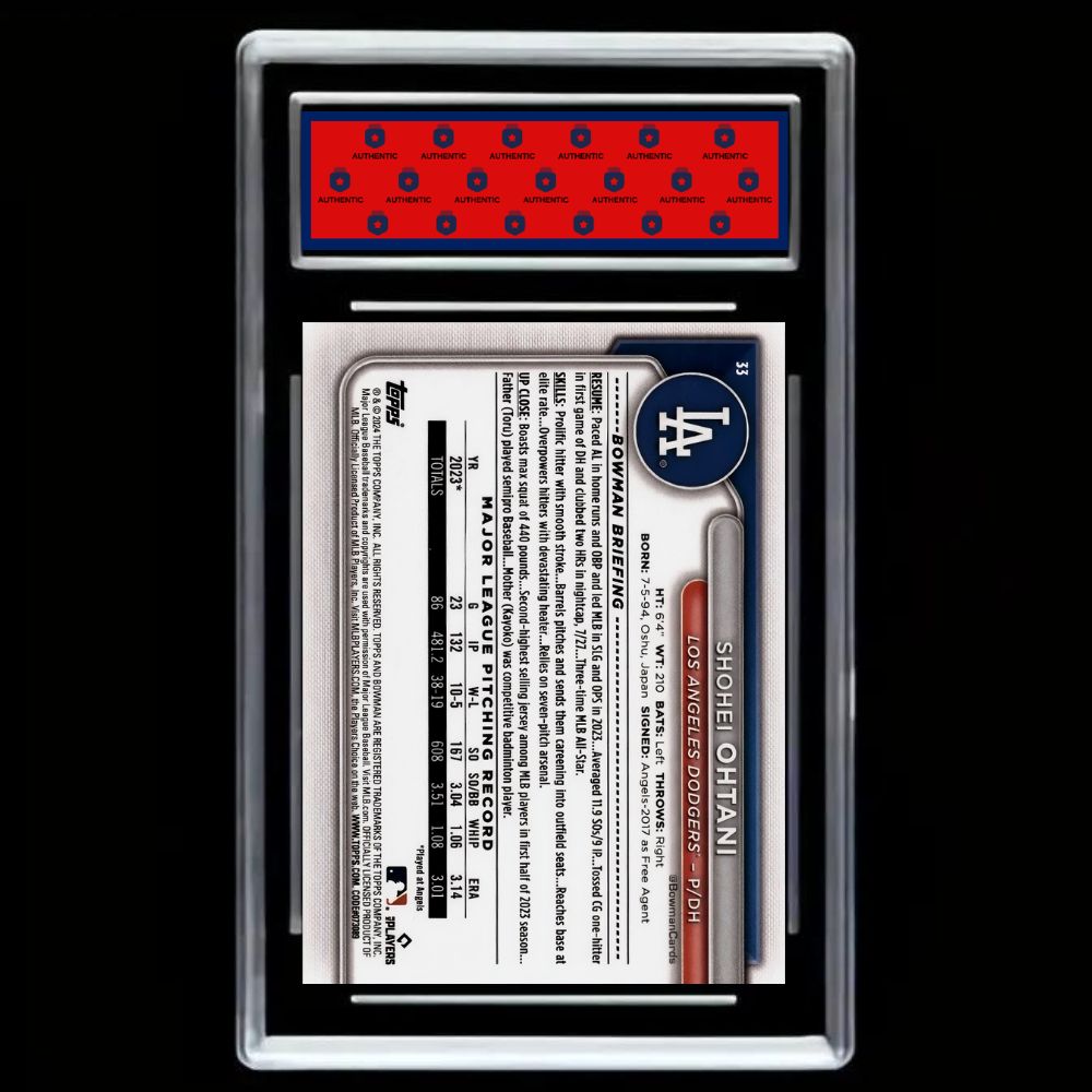 2024 Bowman Shohei Ohtani #33 Dodgers Graded Card GEM MT 10!