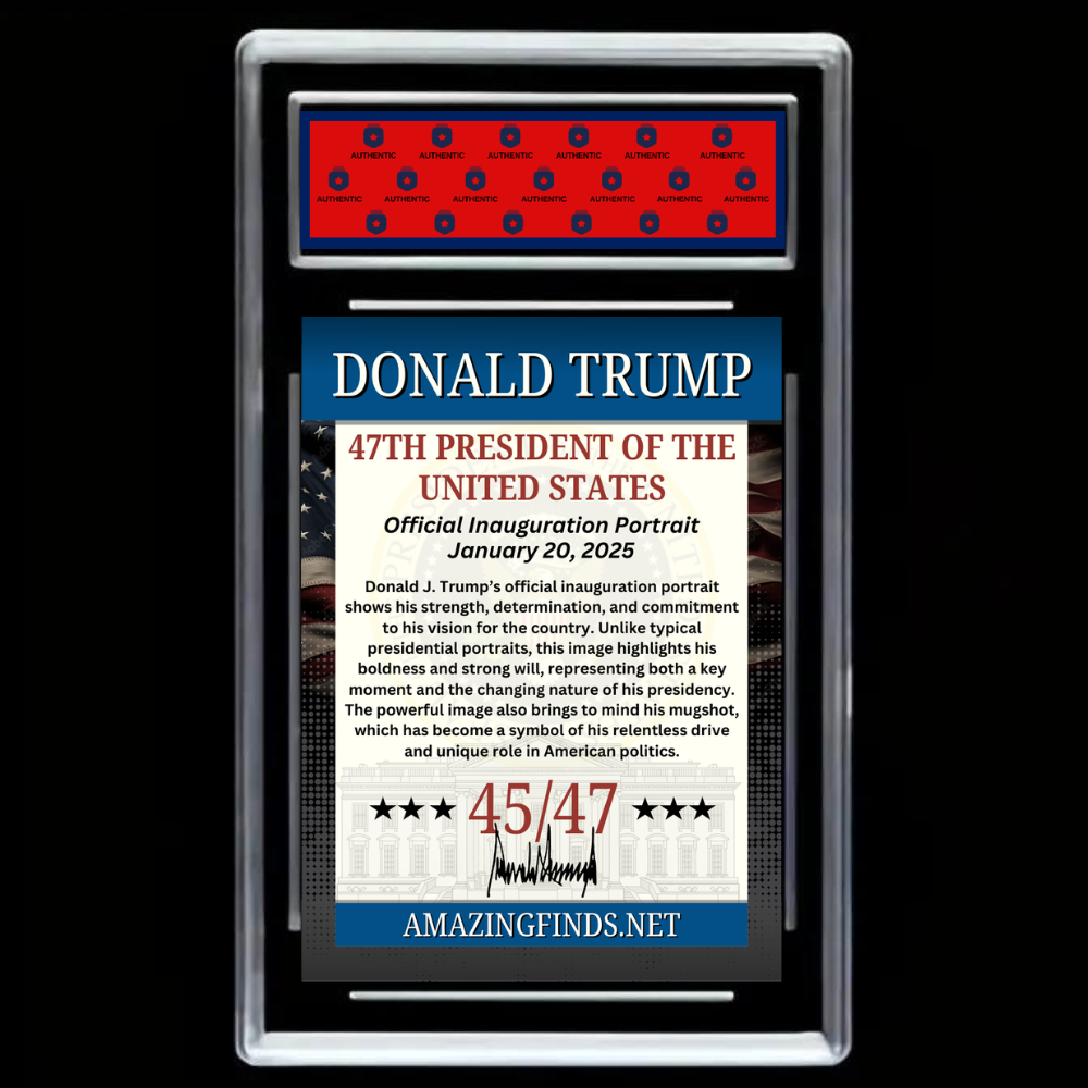 Donald Trump 2025 Inauguration Portrait Memorabilia Trading Mint Card - Graded GEM-MINT 10!