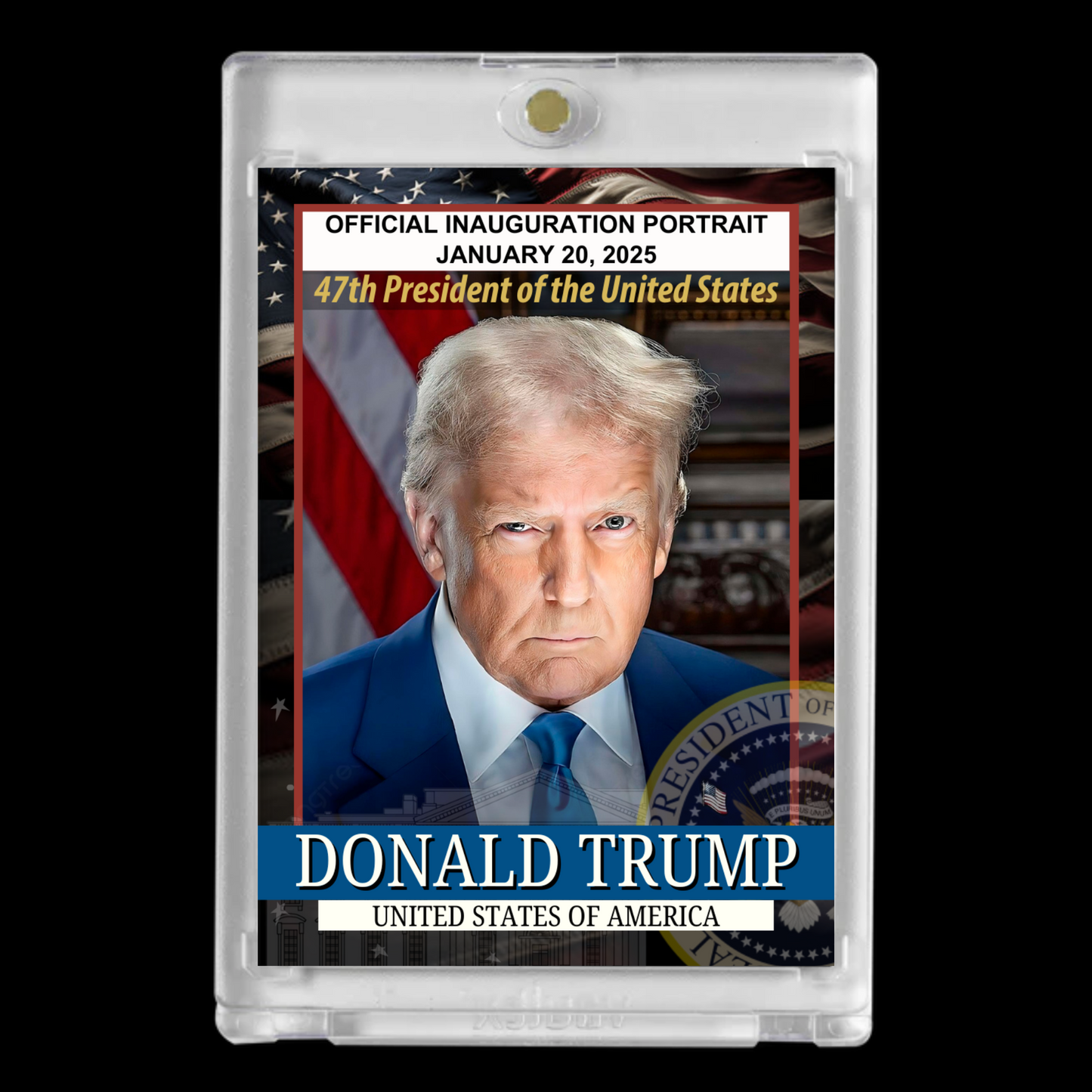 Donald Trump Official Inauguration Portrait Collectible Trading Card MAGA Make America Great Again 2025 Mint Condition