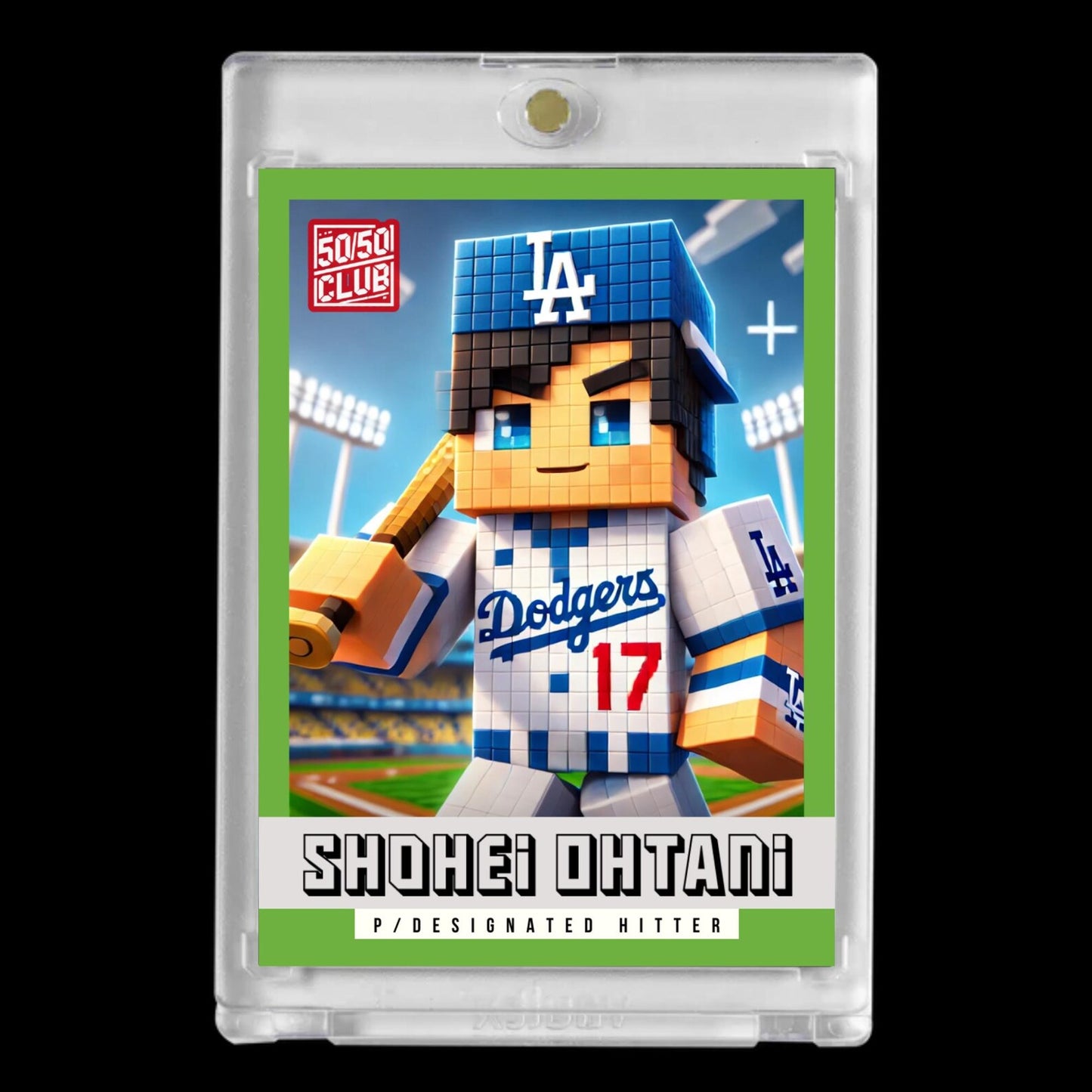 Shohei Ohtani 2025 #17 Los Angeles Dodgers 50/50 Club Minecraft Card!