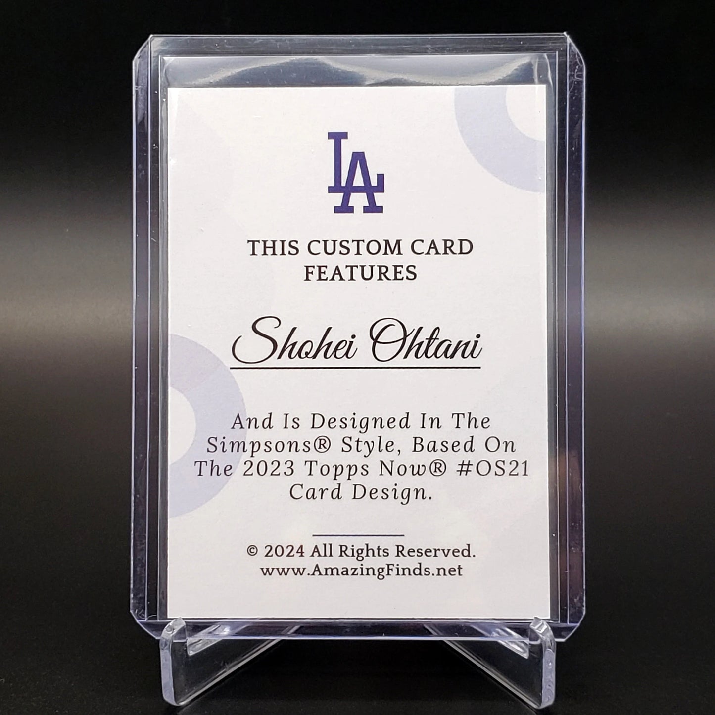 Shohei Ohtani 2024 New Los Angeles Dodgers Mint Baseball Card
