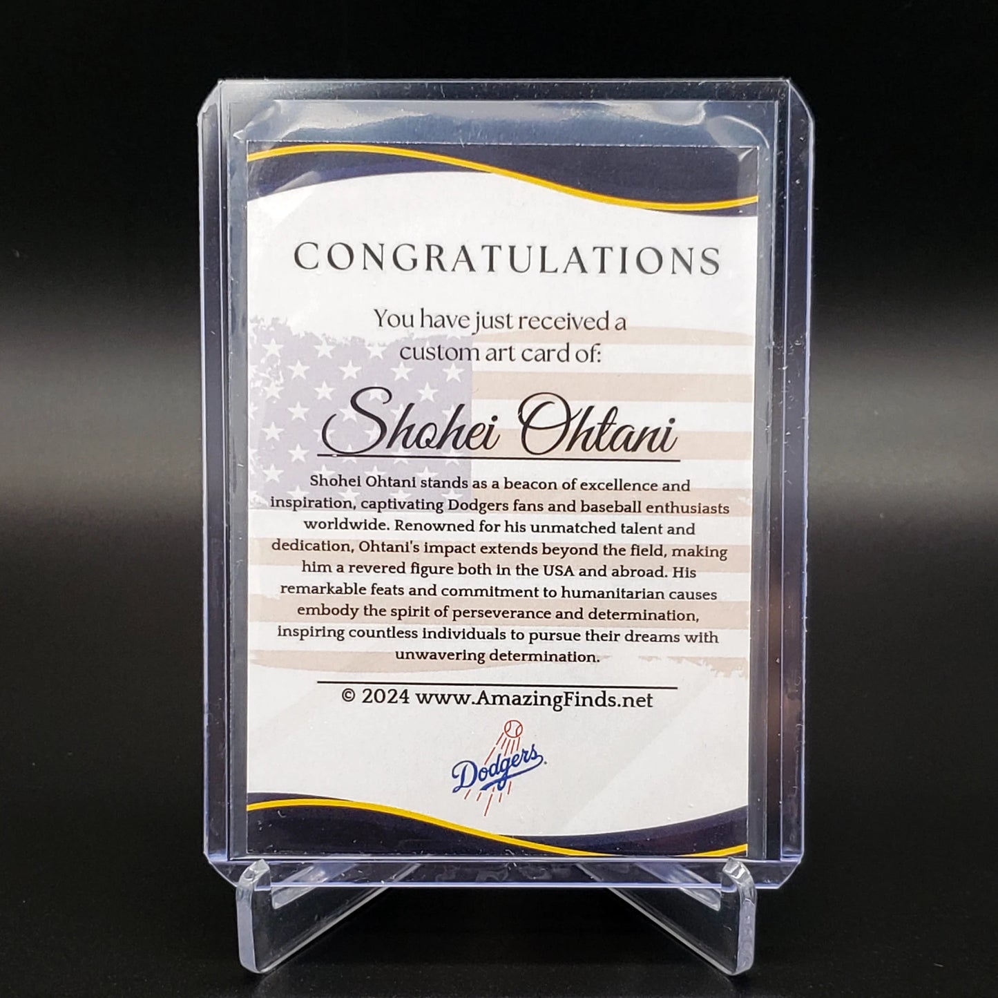 Shohei Ohtani 2024 #17 Los Angeles Dodgers Facsimile Autograph Mint Card