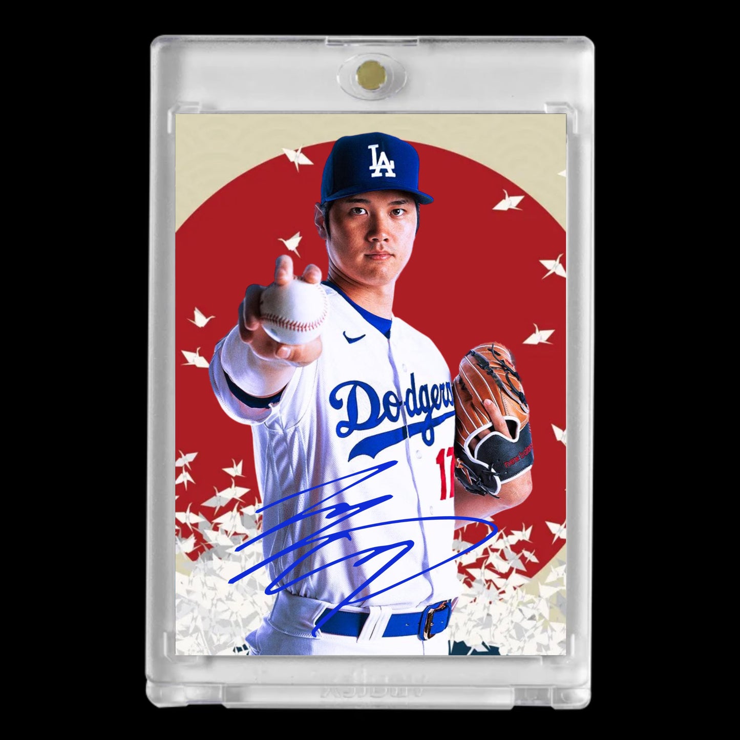 Shohei Ohtani 2024 #17 Los Angeles Dodgers Facsimile Autograph Japan Art Mint Card!