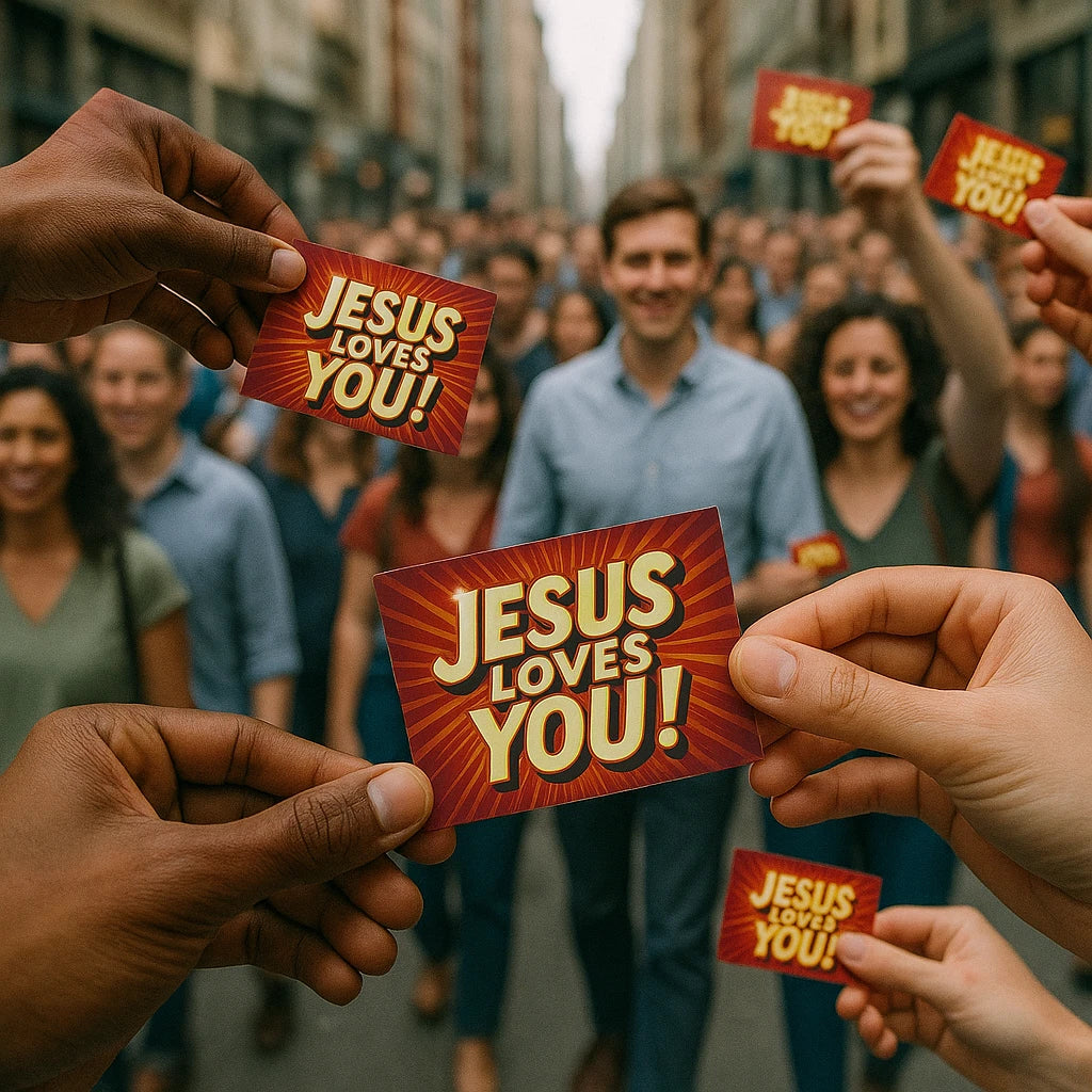 Jesus Loves You | Gospel Tracts | Bible Tracts | Business Card Size | Pack Of 5,000 Cards!