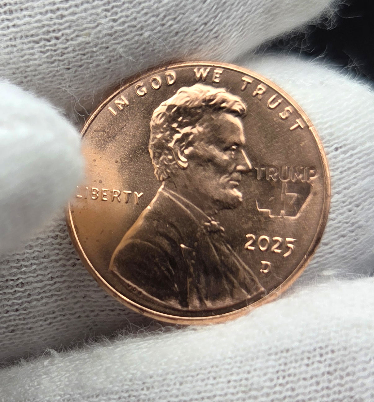 2025 President Donald Trump 47 MAGA Lincoln Cent Penny Counterstamp Lucky Coin!