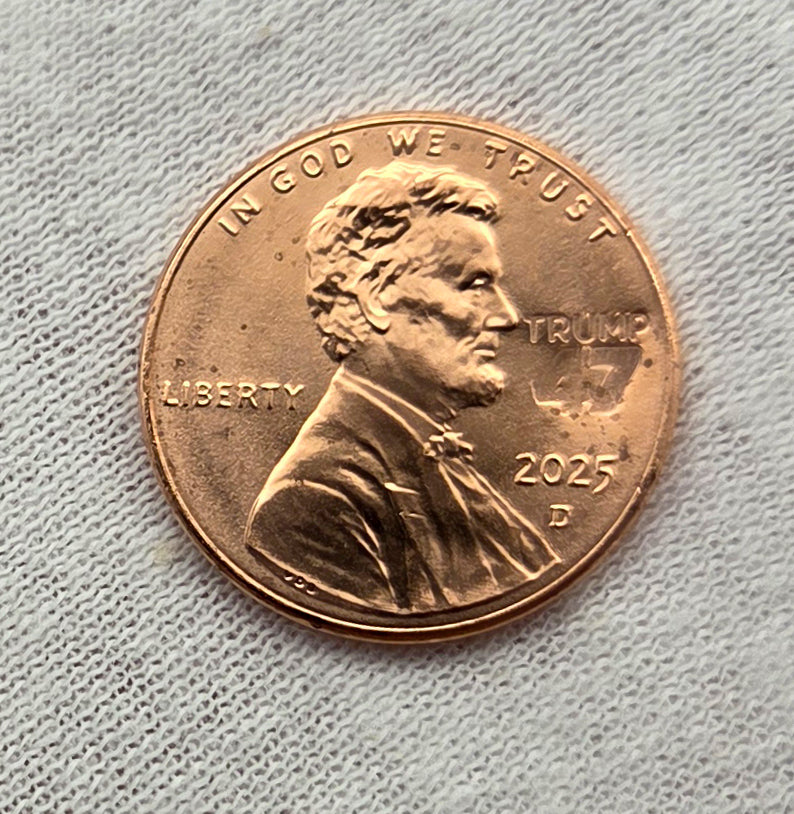 2025 President Donald Trump 47 MAGA Lincoln Cent Penny Counterstamp Lucky Coin!