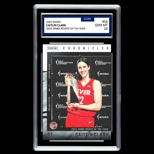 Caitlin Clark Basketball Card 2025 Panini Chronicled #16 Indiana Fever - Graded Gem Mint 10!