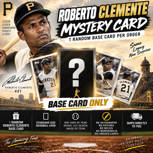Roberto Clemente Mystery Baseball Card – 1 Random Card – Pirates Legend Collectible