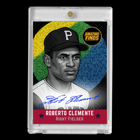 Roberto Clemente Facsimile Autograph Art Card – Amazing Finds Collector’s Edition!