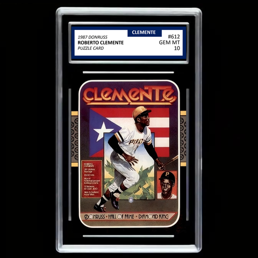 1987 Donruss Puzzle Card #612 Roberto Clemente Pirates HOF - GRADED GEM MINT 10!
