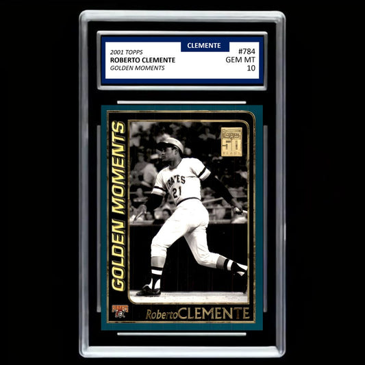 Topps 2001 Golden Moments Roberto Clemente #784 Pittsburgh Pirates Limited Ed - Graded Gem Mint 10!