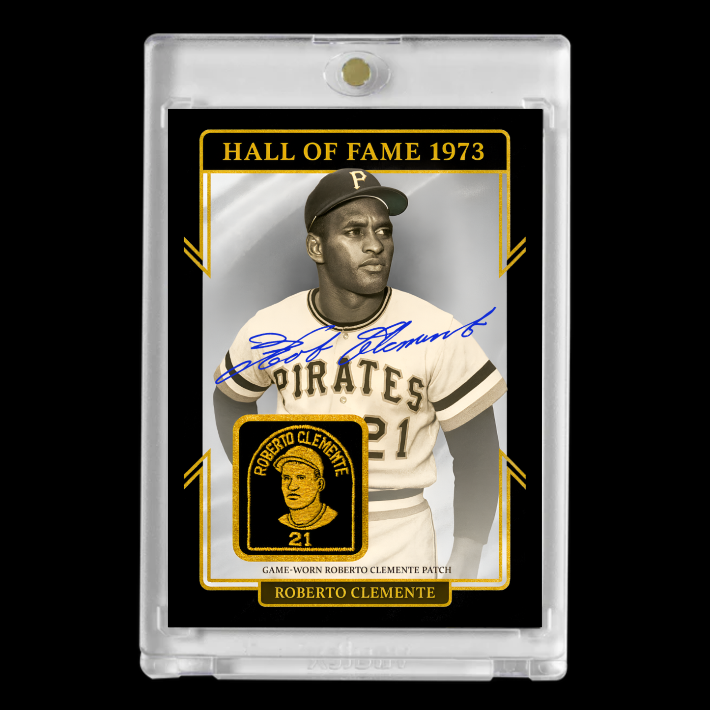 Roberto Clemente Card – Puerto Rico Hall Of Fame 1973 Edition & #21 Patch!