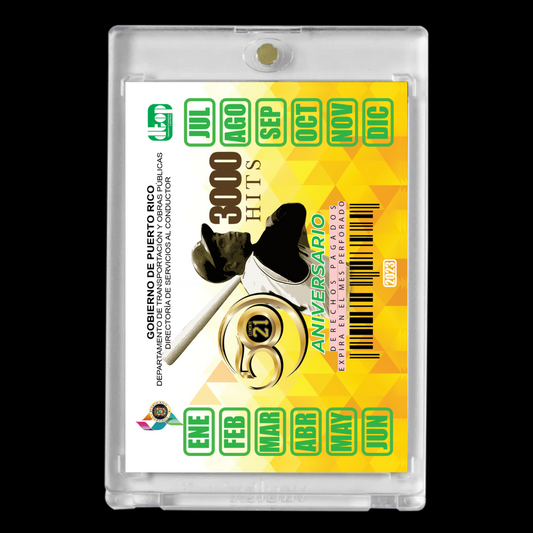 Roberto Clemente #21 Pittsburgh Pirates New Memorabilia Puerto Rico 2023 Marbete Vehicle Registration Mint Baseball Card!