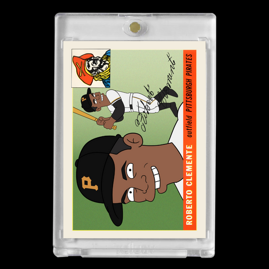 Roberto Clemente 1955 Inspired Rookie The Simpsons Autograph Pittsburgh Pirates Baseball Card!