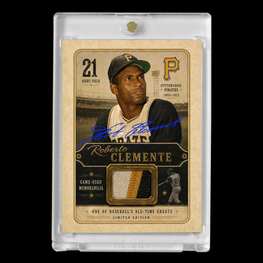 Roberto Clemente Puerto Rico Tribute Custom Art Card – Facsimile Autograph & Patch-Style Artwork