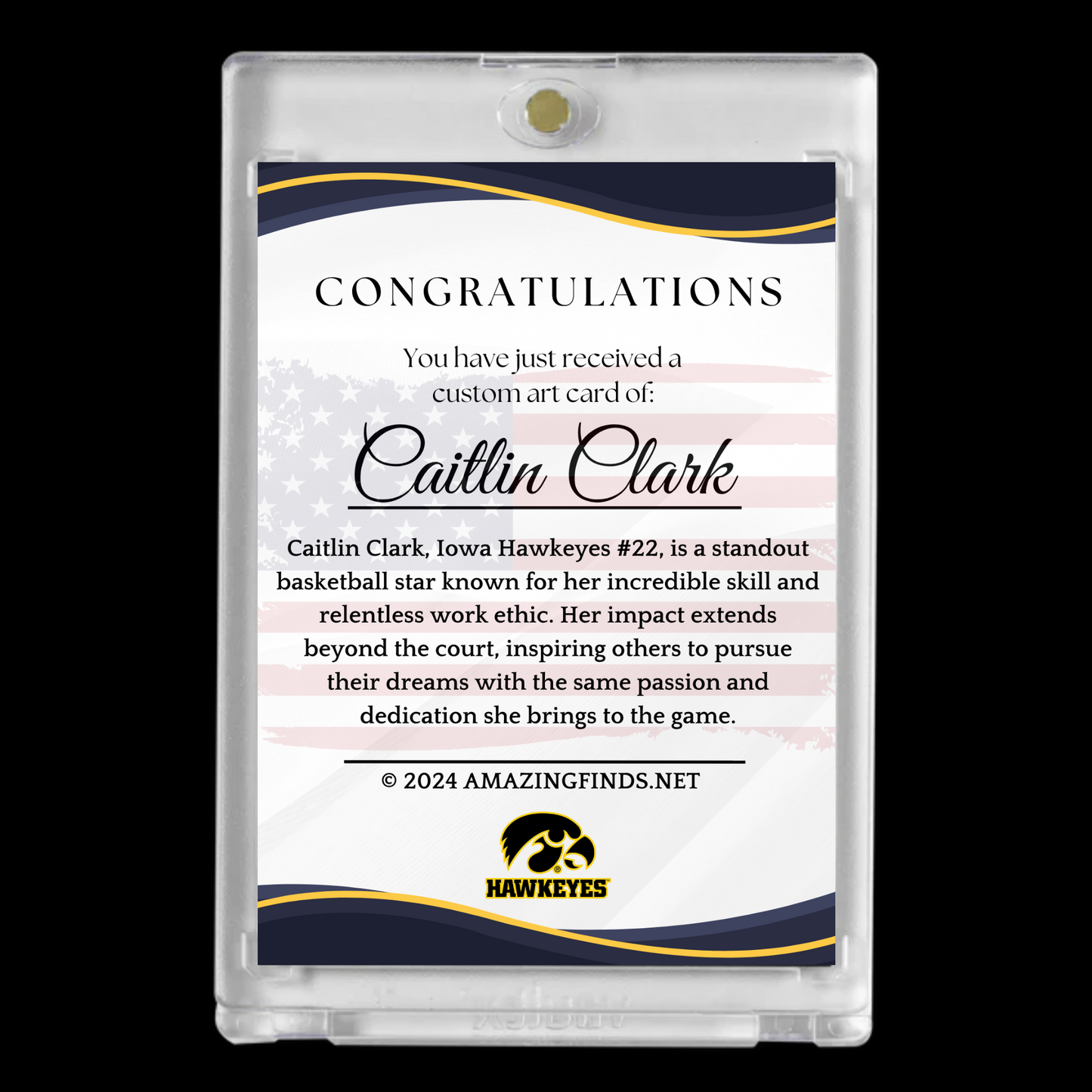 Caitlin Clark #22 – 2024 WNBA Autograph Cartoon Art Style Custom Card!