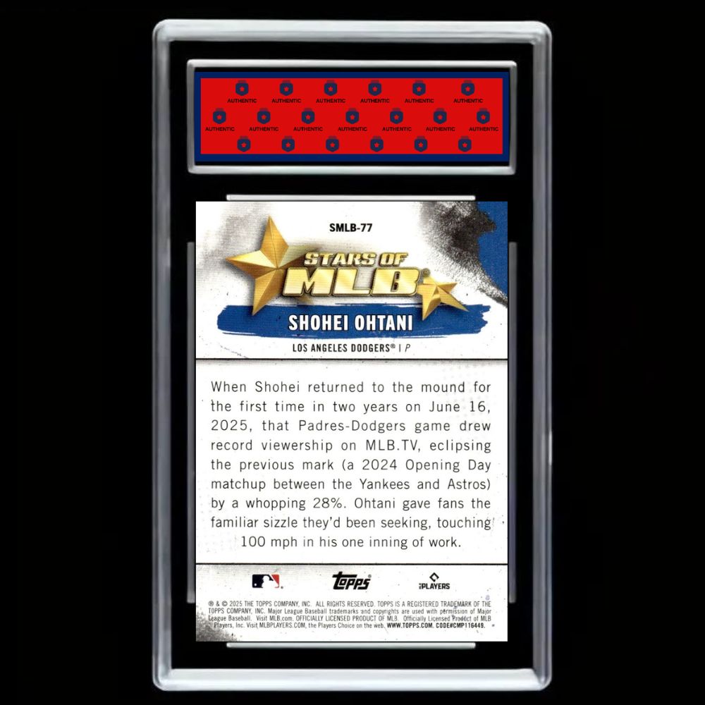 2025 Topps Update Stars of MLB Shohei Ohtani Los Angeles Dodgers #SMLB-77 - Graded Gem Mint 10!