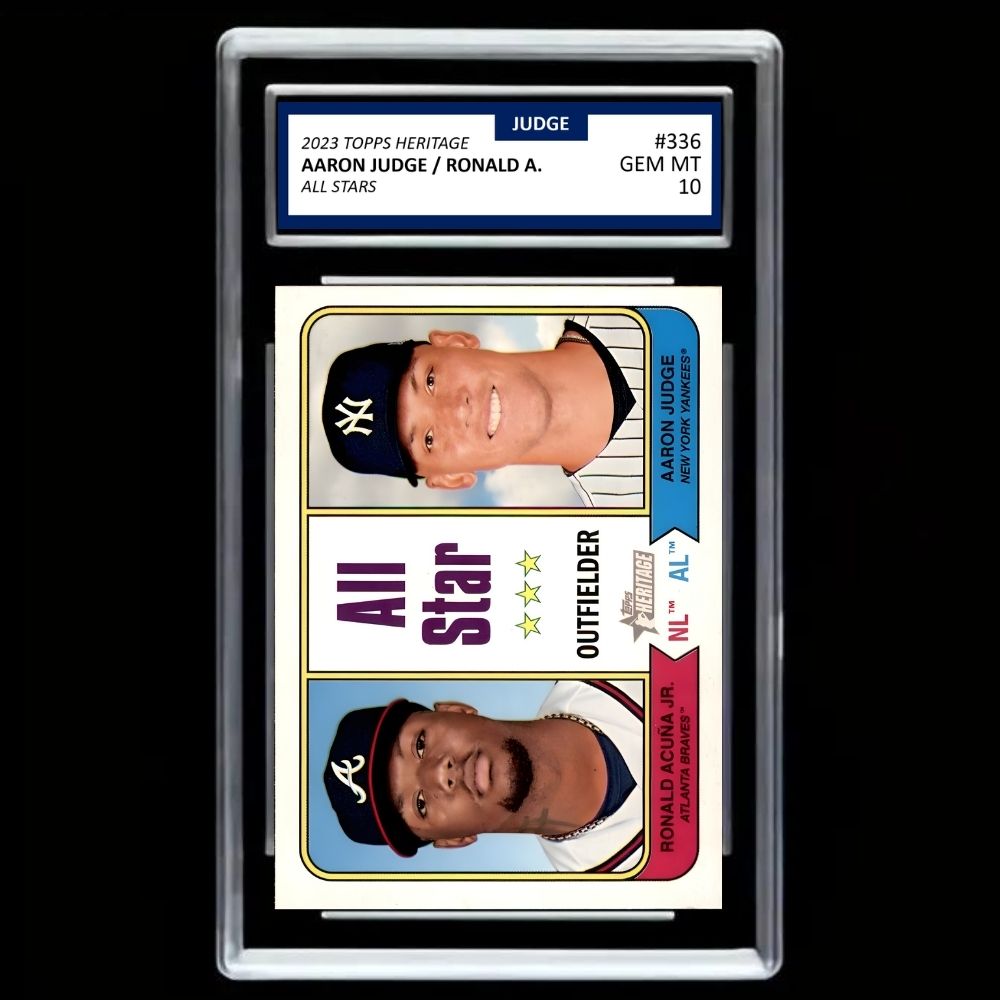2023 Topps Heritage - All-Stars Aaron Judge, Ronald Acuña Jr. #336 - Graded Gem Mint 10!