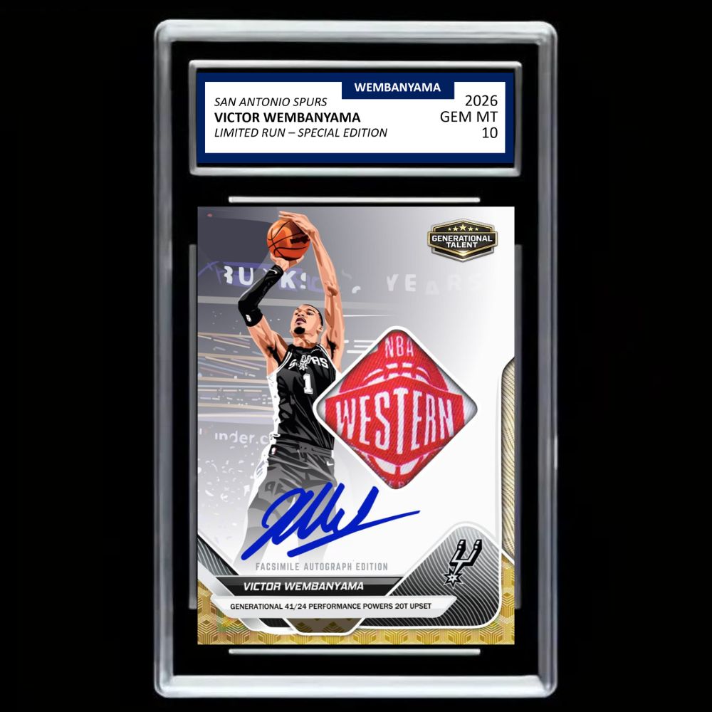 Victor Wembanyama Art Card – Facsimile Auto | Generational Talent Basketball Collectible - Graded Gem Mint 10!