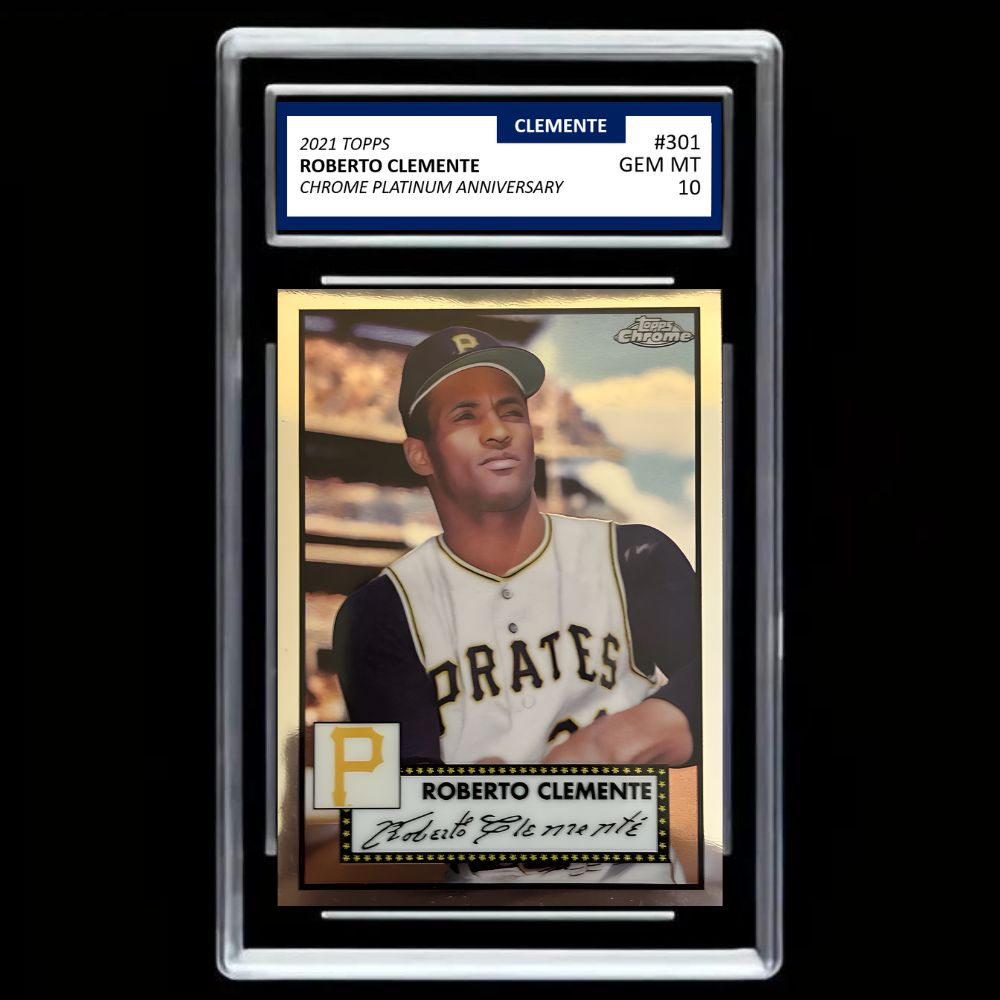 Roberto Clemente 2021 Topps Chrome Platinum Anniversary Refractor #301 Pirates - Graded Gem Mint 10!