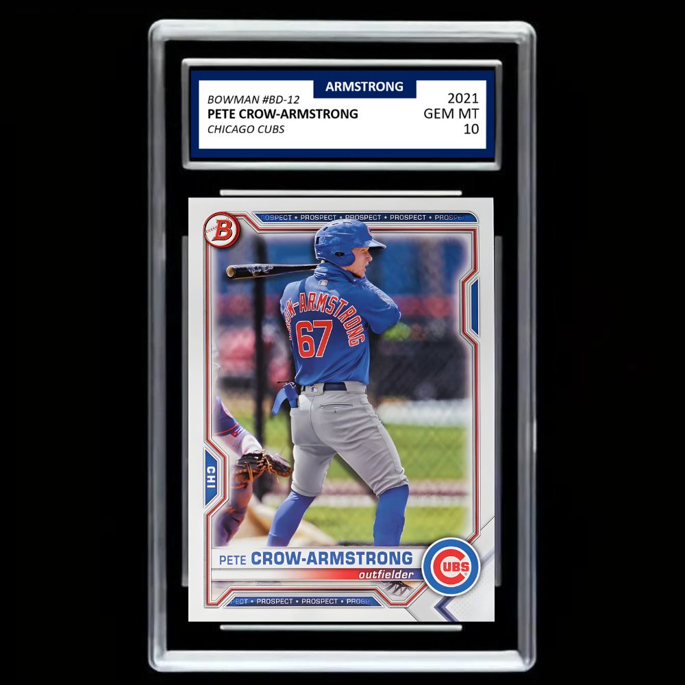 2021 Bowman Pete Crow-Armstrong #BD-12 GEM MINT 10 – Chicago Cubs Baseball Prospect Card