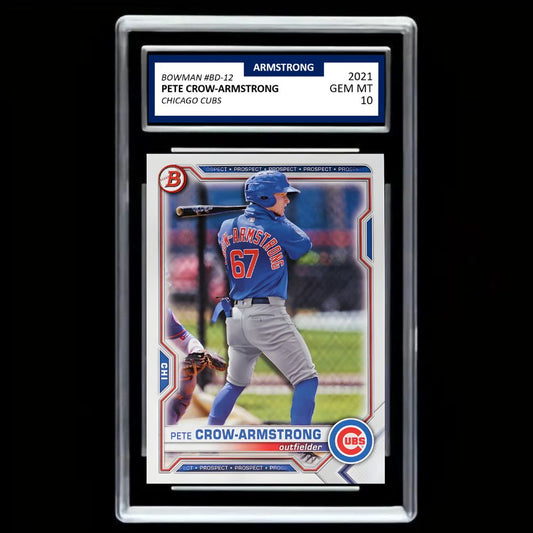 2021 Bowman Pete Crow-Armstrong #BD-12 GEM MINT 10 – Chicago Cubs Baseball Prospect Card
