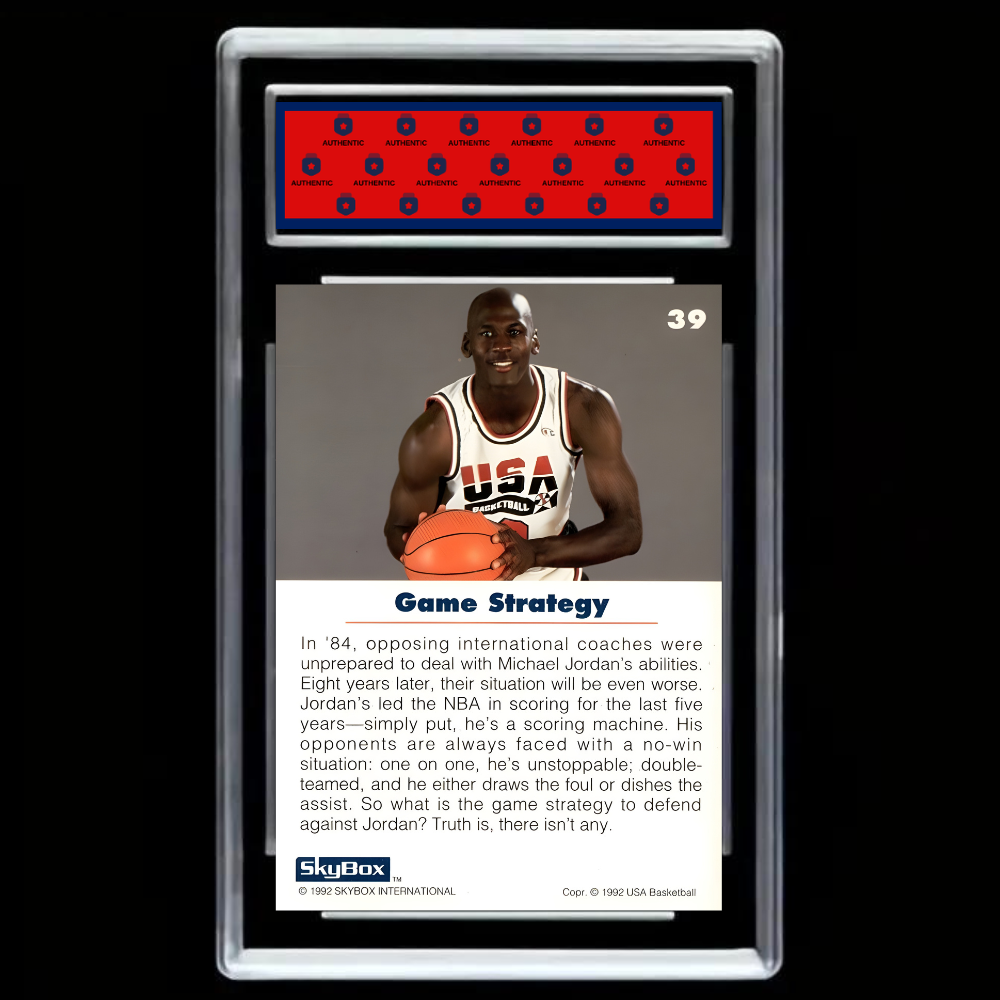 Michael Jordan 1992-93 SkyBox #39 Team USA Game Strategy – GEM MINT 10 Basketball Card!