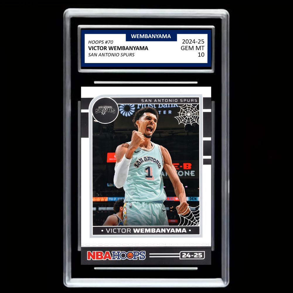 Victor Wembanyama 2024-25 NBA Hoops #70 – GEM MINT 10 | San Antonio Spurs Basketball Collectible