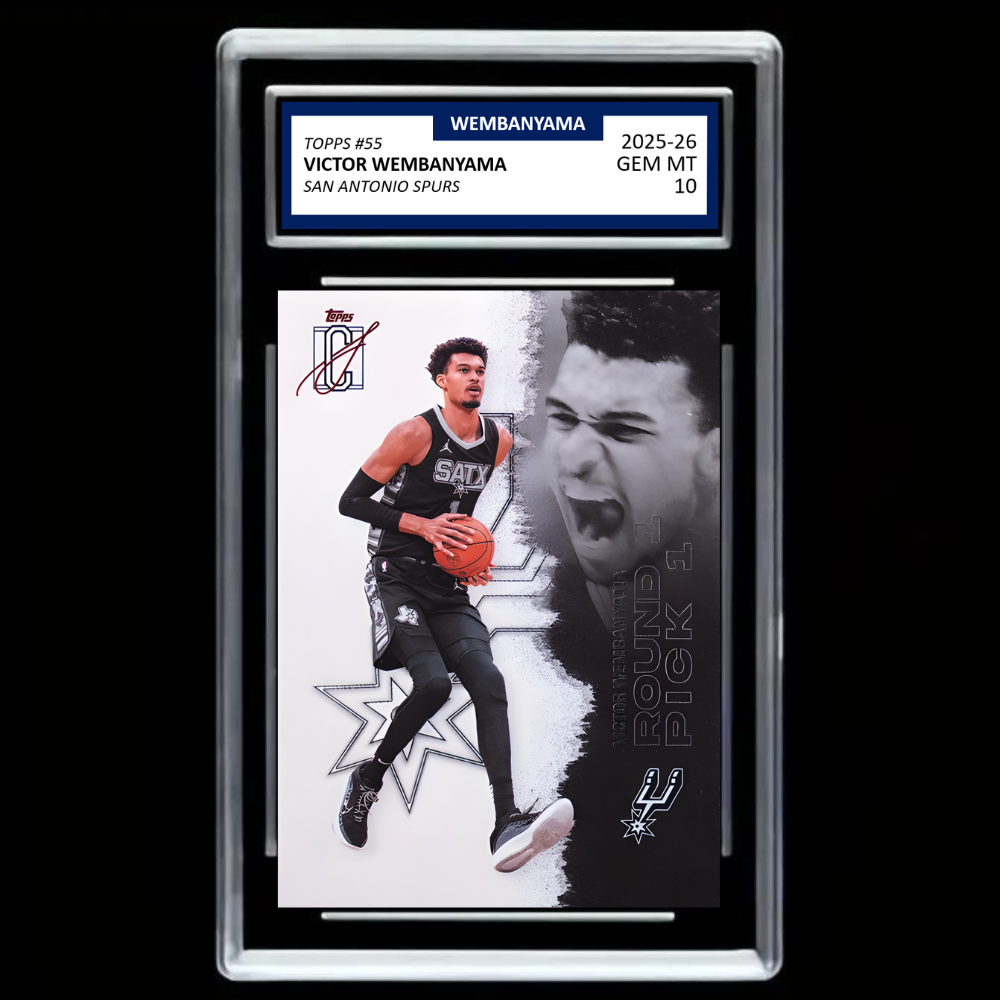 Victor Wembanyama 2025-26 Topps Signature Class #55 – San Antonio Spurs – GEM MINT 10 Graded Collectible!