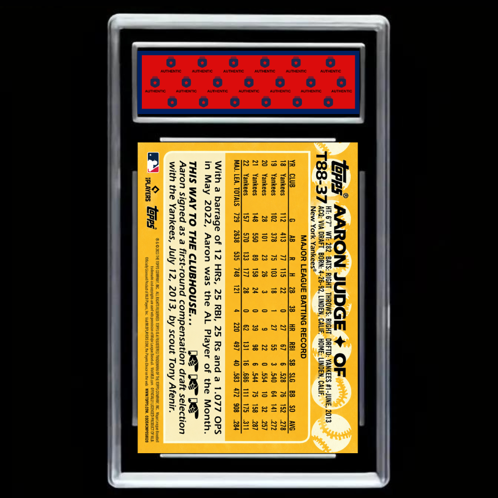 Aaron Judge 2023 Topps 1988 35th Anniversary #T88-37 – New York Yankees – GEM MINT 10 Display Collectible!