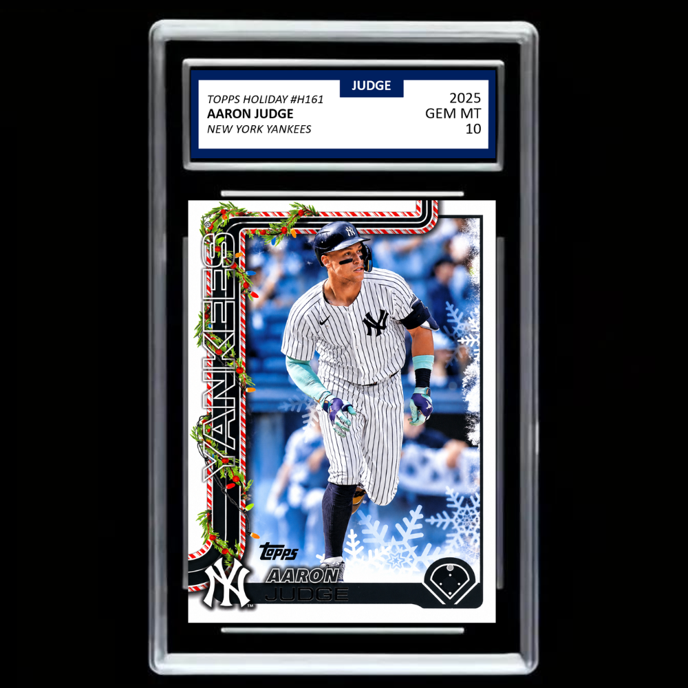 Aaron Judge 2025 Topps Holiday #H161 – New York Yankees – GEM MINT 10 Display Collectible!