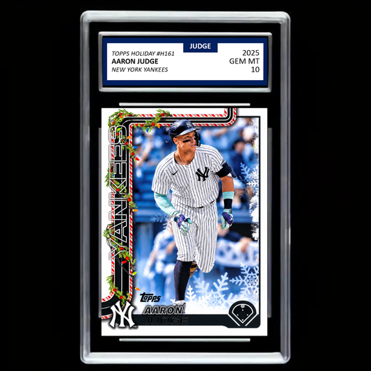 Aaron Judge 2025 Topps Holiday #H161 – New York Yankees – GEM MINT 10 Display Collectible!