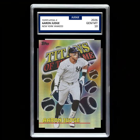 2026 Aaron Judge Titans of the Game #TOG-3 – Yankees GEM MINT 10 Graded Baseball Card