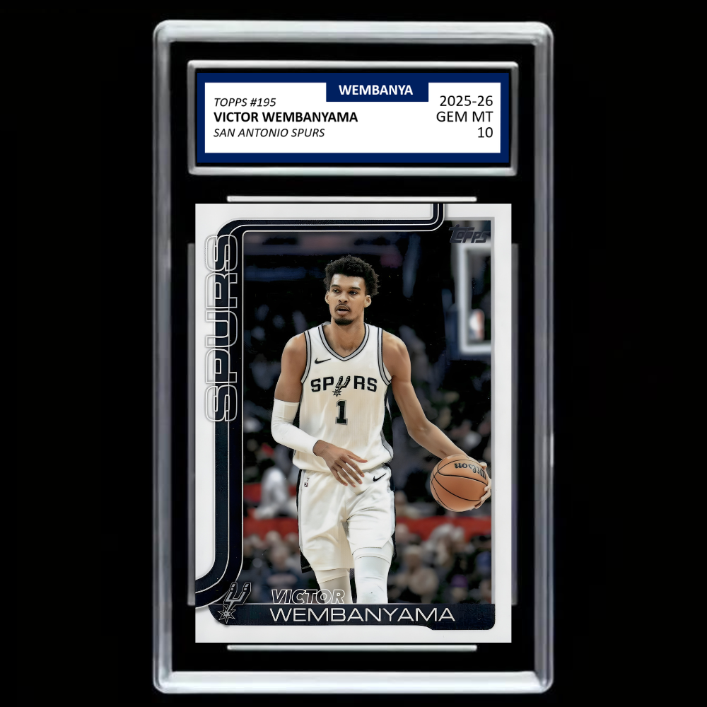 Victor Wembanyama 2025-26 Topps #195 Spurs GEM MINT 10 Graded Basketball Card