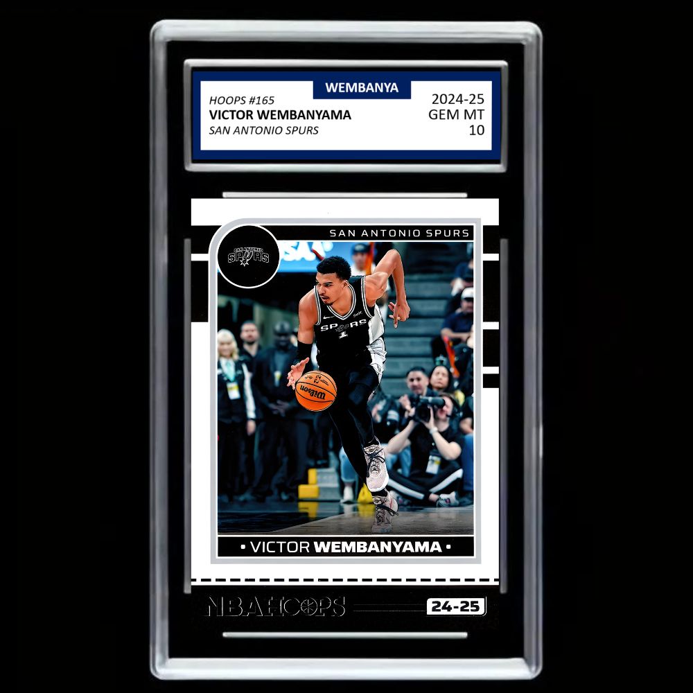 Victor Wembanyama 2024-25 NBA Hoops #165 GEM MINT 10 – San Antonio Spurs Basketball Collectible Card
