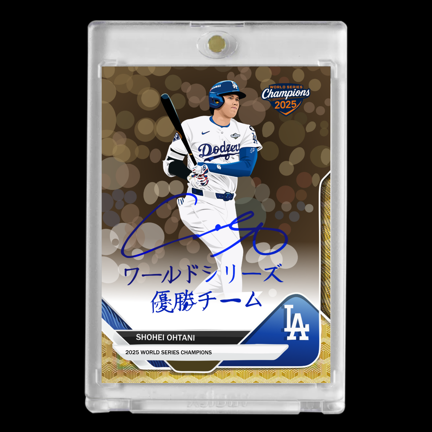 Shohei Ohtani 2025 #17 LA Dodgers Facsímile Auto Cartoon Art Card - Limited Ed!