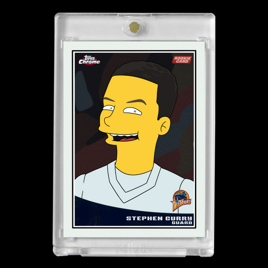Stephen Curry 2009-10 Rookie RC Golden State Warriors Simpsons Baseball Card!