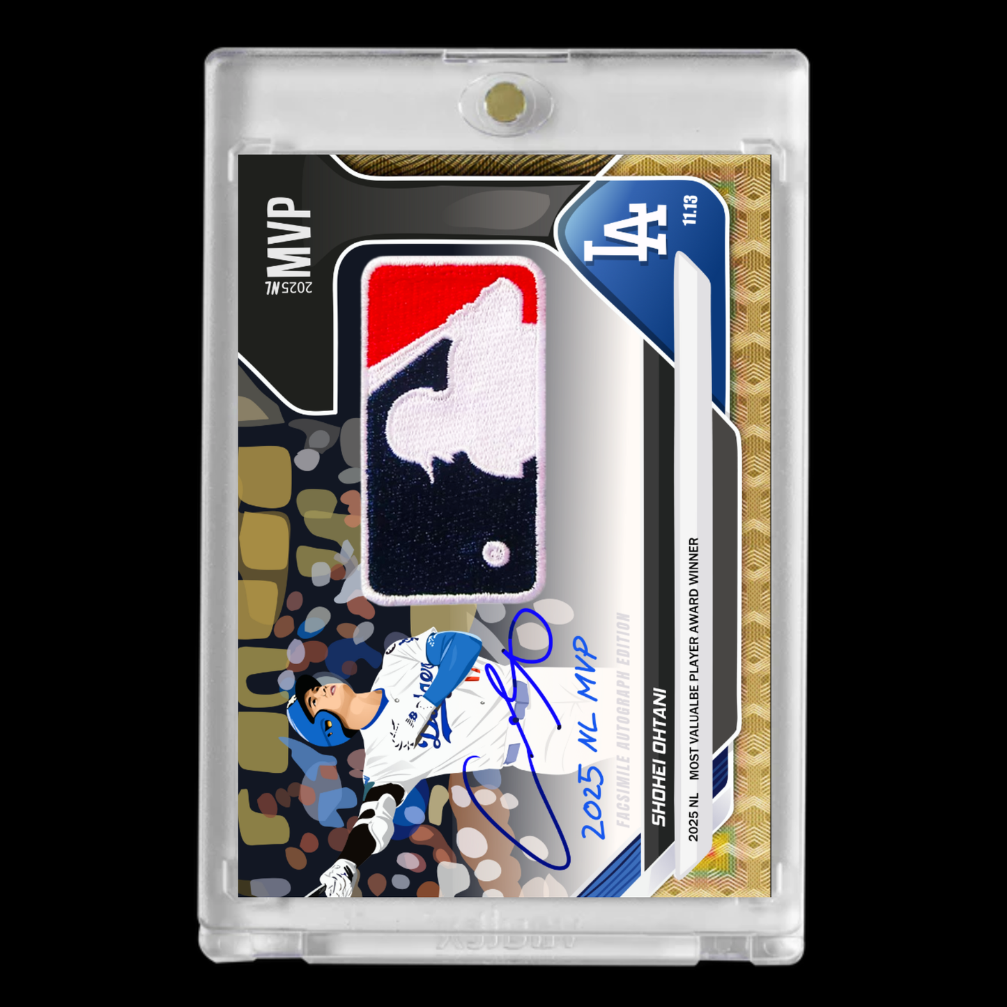 Shohei Ohtani 2025 NL MVP #17 Los Angeles Dodgers Facsimile Autograph Custom Cartoon Style Art Card!