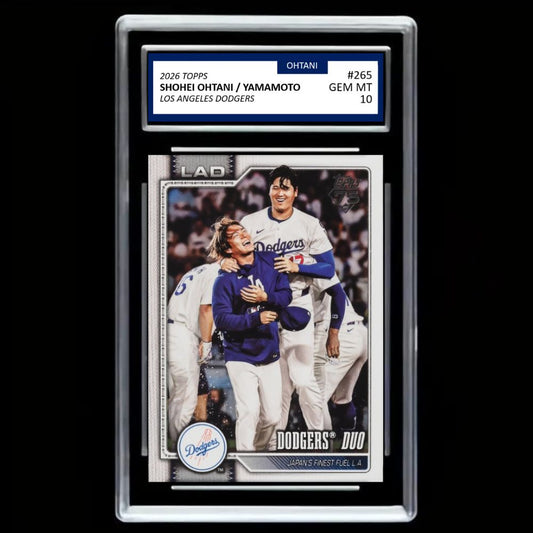 2026 Topps 75th - YOSHINOBU YAMAMOTO, SHOHEI OHTANI Duo Card #265 Graded Mint 10!
